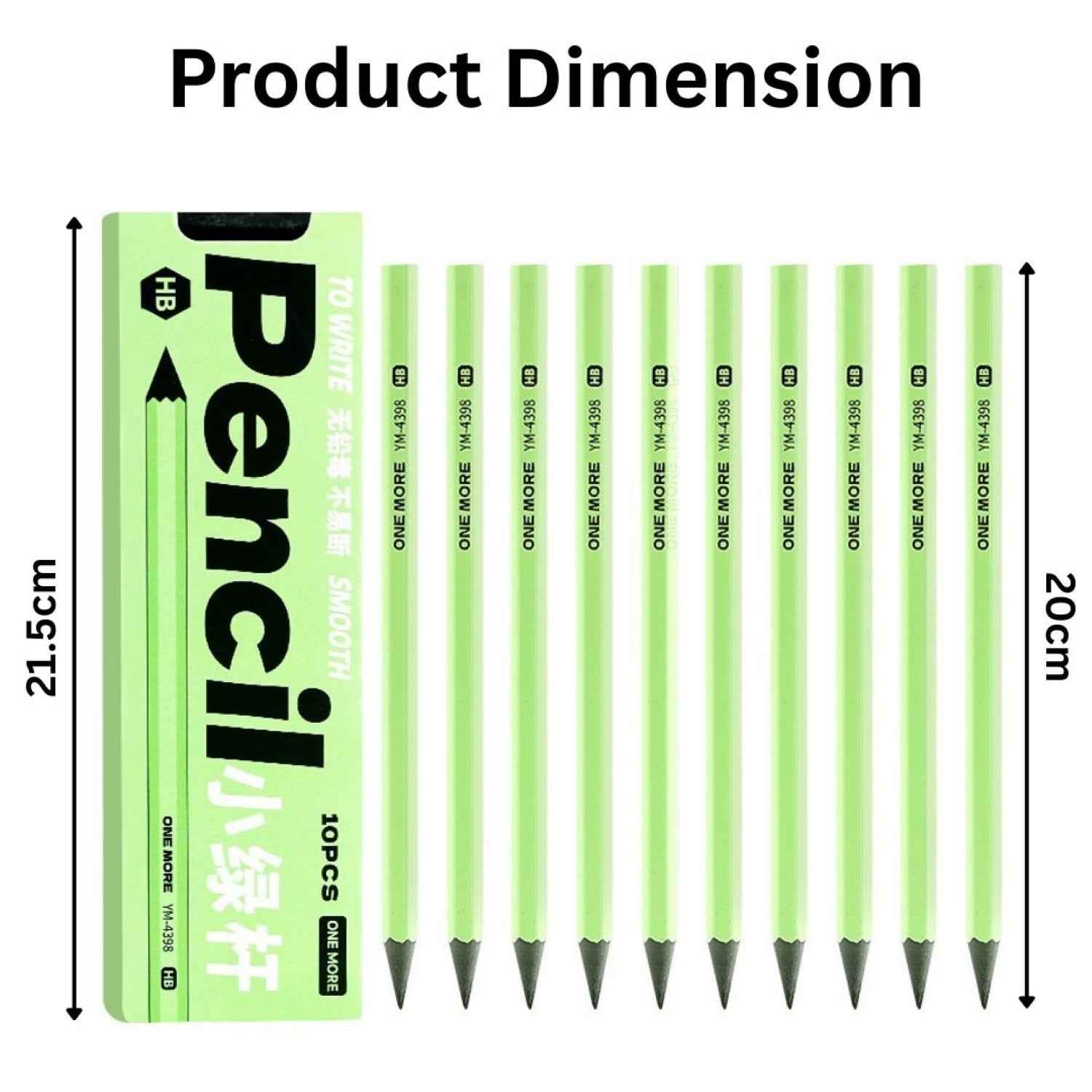 Study Pencil Set of 10 - Soft Wood Pencils for Good Handwriting, Easy Sharpening - Ideal Gift for Artists, Art Lovers, and Students