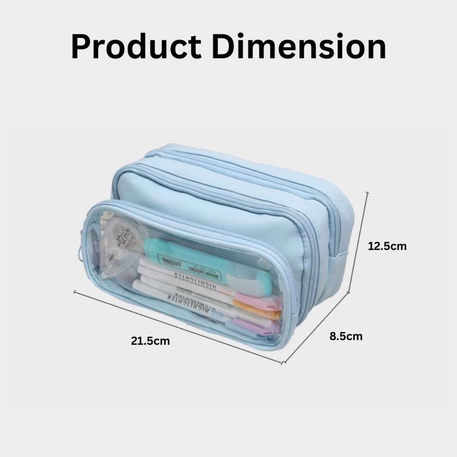 Pencil Box Pouch for School Kids | Aesthetic Multi-Purpose Pencil Case for Boys & Girls | Portable Stationery Organizer for Pens, Markers & Beauty Essentials | Perfect Office Desk Storage