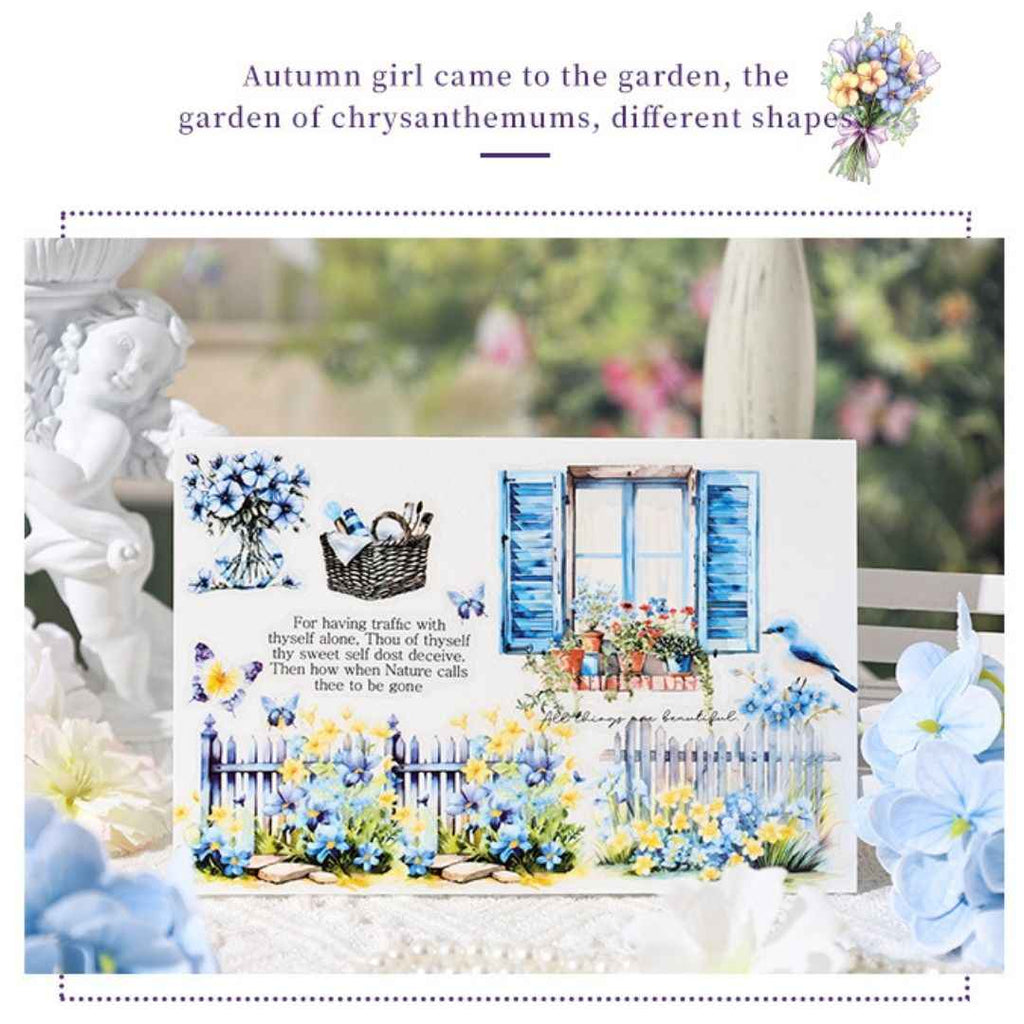 20 Sheets Aesthetic Landscape Stickers | Waterproof Journal, Scrapbook, and DIY Craft Stickers for Girls