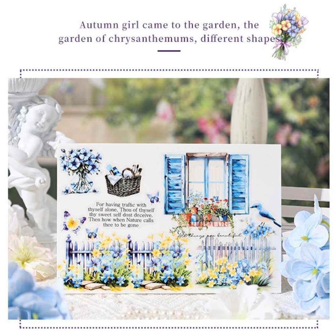 20 Sheets Aesthetic Landscape Stickers | Waterproof Journal, Scrapbook, and DIY Craft Stickers for Girls