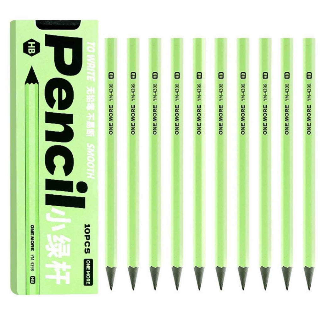 Study Pencil Set of 10 - Soft Wood Pencils for Good Handwriting, Easy Sharpening - Ideal Gift for Artists, Art Lovers, and Students
