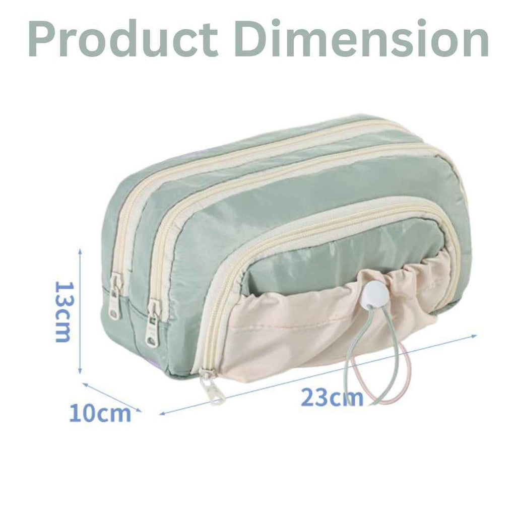 Pencil Case for School - Aesthetic Cute Pen Pencil Pouch for Girls, Boys, Makeup and Office Organization (Green)