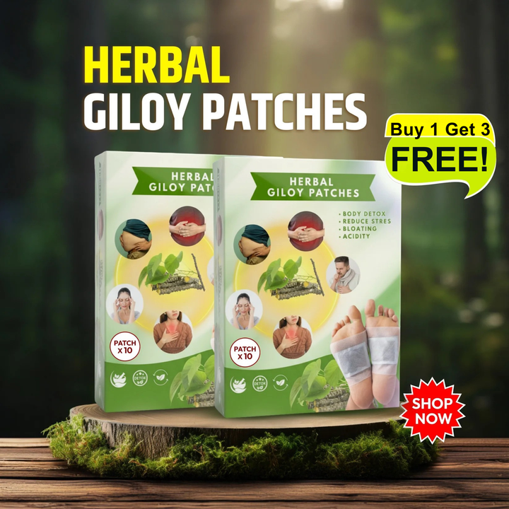 Herbal Giloy Detox Foot Patches for Body Detox Support and Stress Relief - Buy 1 Get 3 Free (20 Patches)