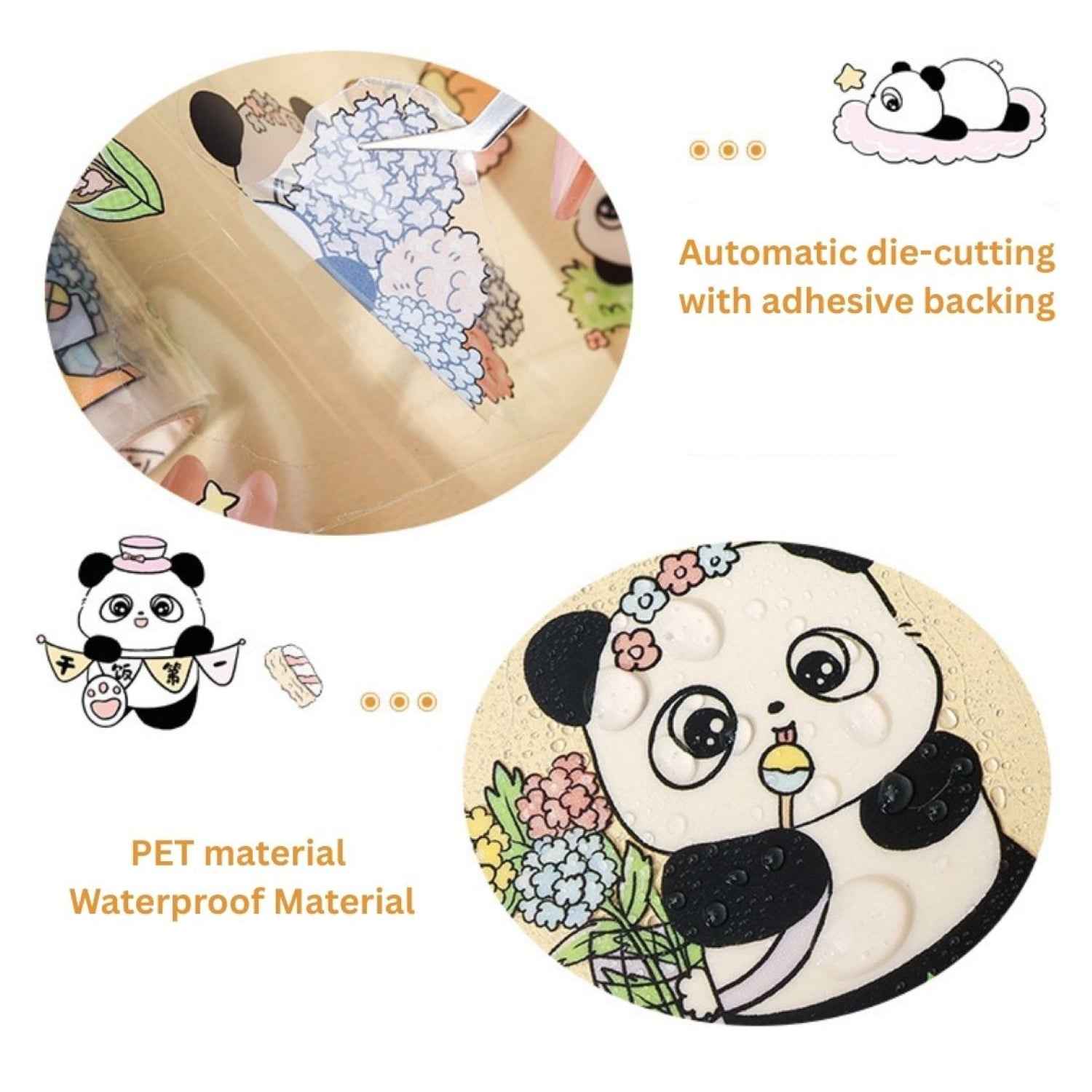 Decorative Vintage Cafe Washi Tape Set - 4 Rolls PET Tape for Scrapbooking & Journaling, Bear Diary Theme, 6cm Wide, 200cm Long Each