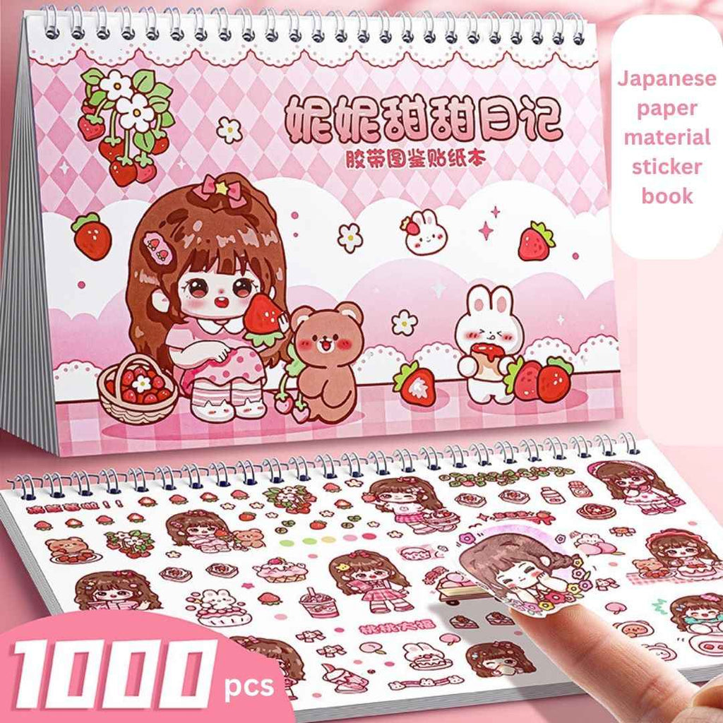 Princess Sticker Book - Activity and Scrapbook Set with Cartoon Girls Stickers for Wall Art, Greeting Cards, Laptop, and Phone Cases (20 Sheets/Over 1000 Stickers)