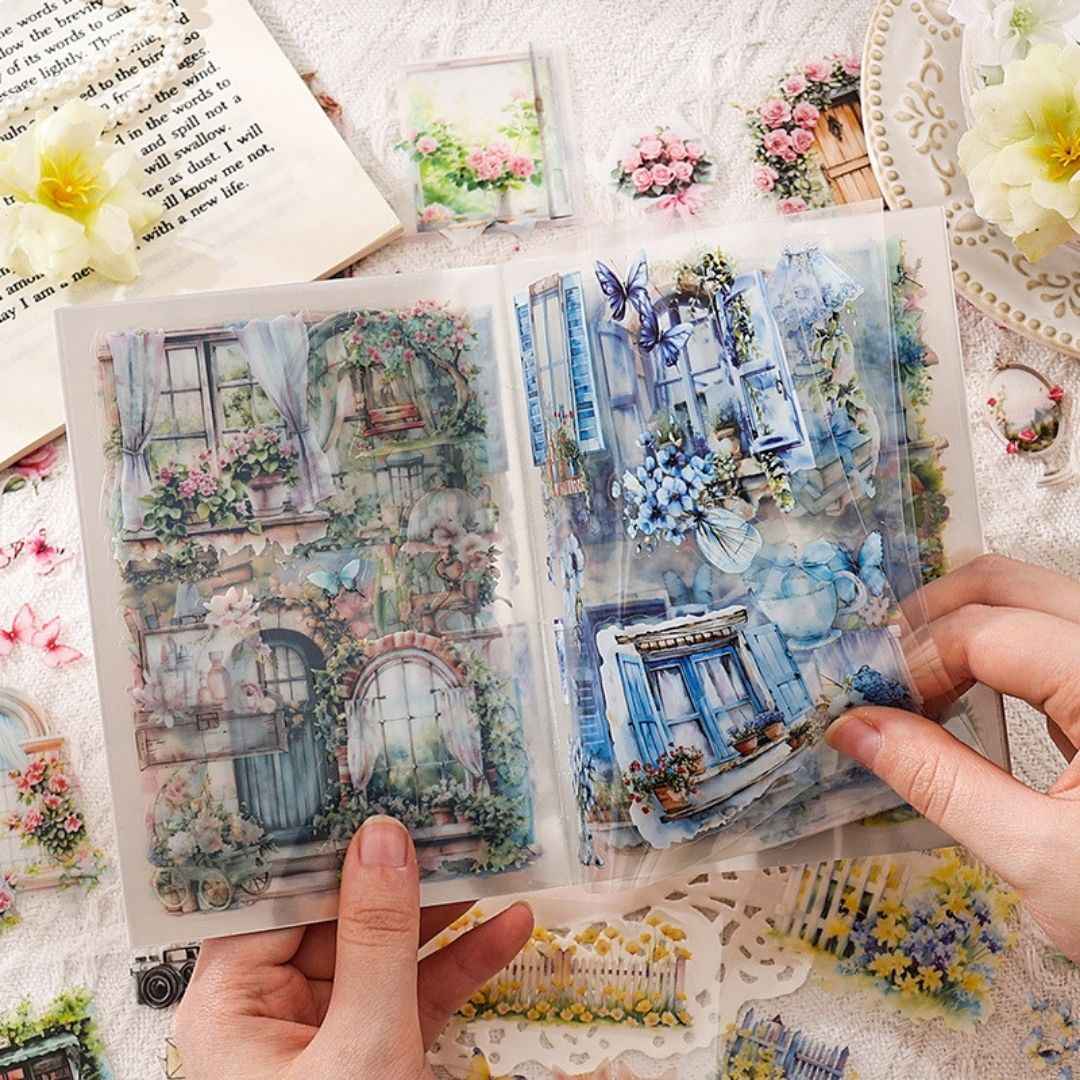 20 Sheets Aesthetic Landscape Stickers | Waterproof Journal, Scrapbook, and DIY Craft Stickers for Girls