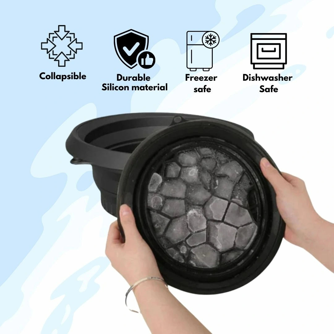🧊 Collapsible Ice Facial Bowl ❄️💧 Silicone Ice Therapy❄️