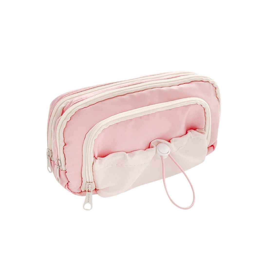 Pencil Case for School - Aesthetic Cute Stationery Box in Pink for Girls and Boys, Organize Pens, Pencils, Makeup, and More