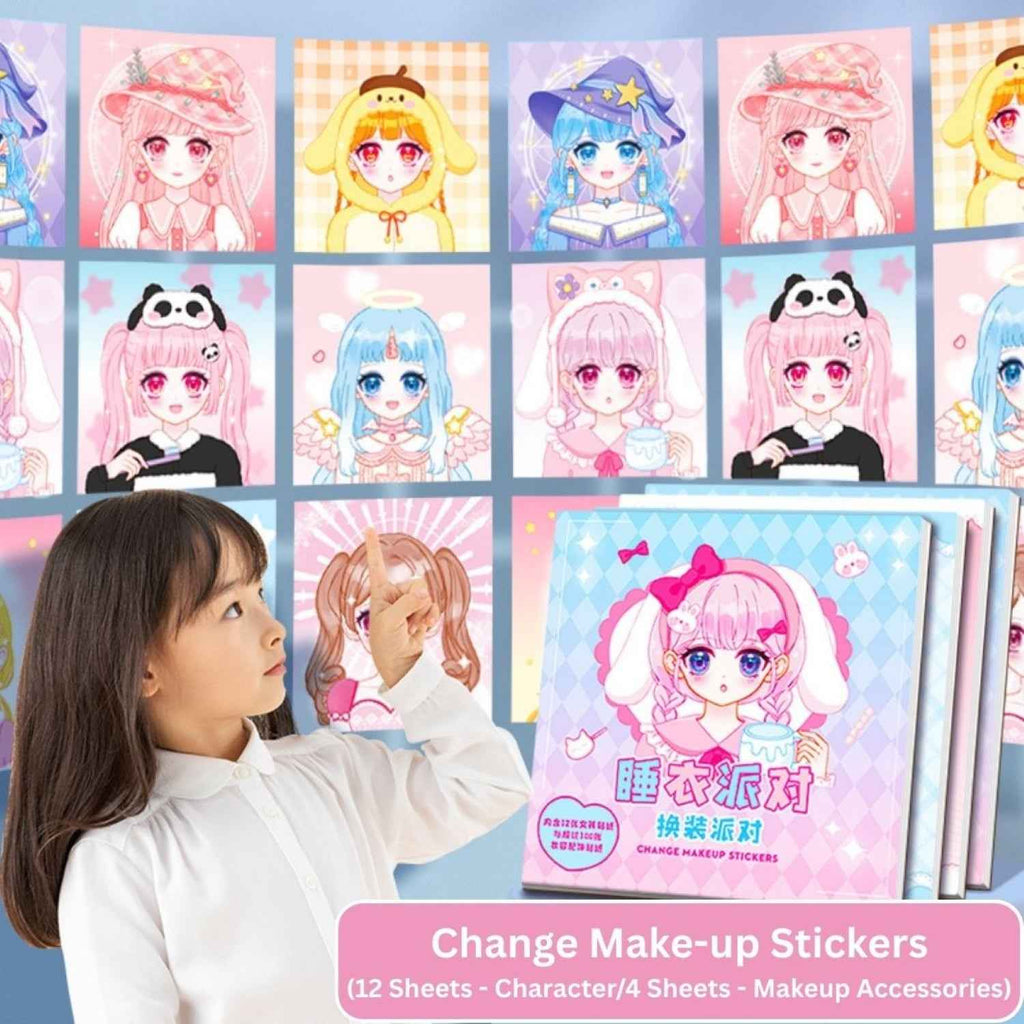 2Pcs Face Stickers for Kids – DIY Sticker Book for Girls Ages 3+ | Scrapbooking & Paper Crafts
