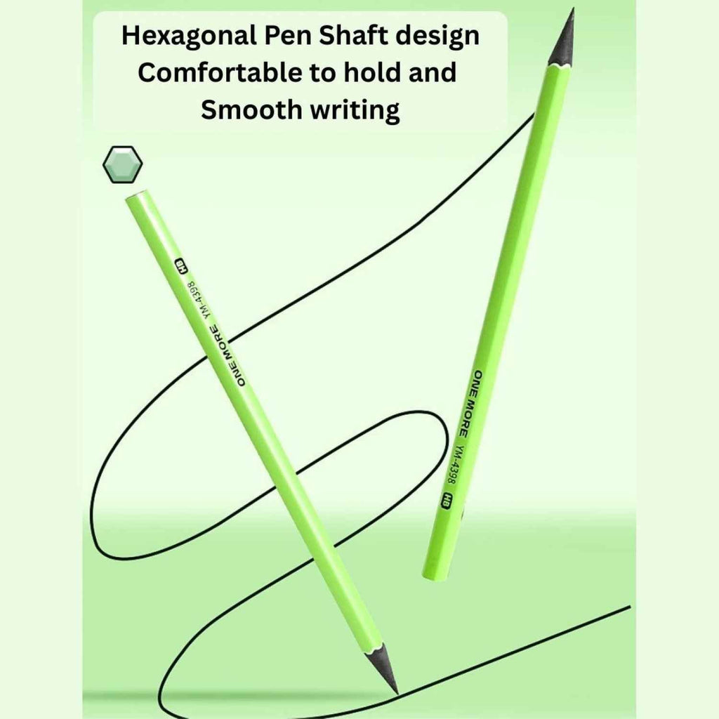 Study Pencil Set of 10 - Soft Wood Pencils for Good Handwriting, Easy Sharpening - Ideal Gift for Artists, Art Lovers, and Students