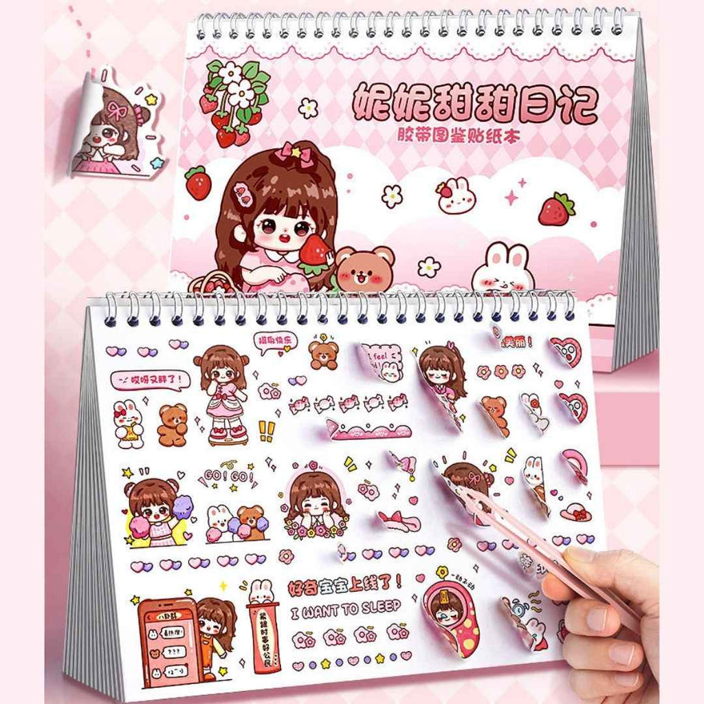Princess Sticker Book - Activity and Scrapbook Set with Cartoon Girls Stickers for Wall Art, Greeting Cards, Laptop, and Phone Cases (20 Sheets/Over 1000 Stickers)