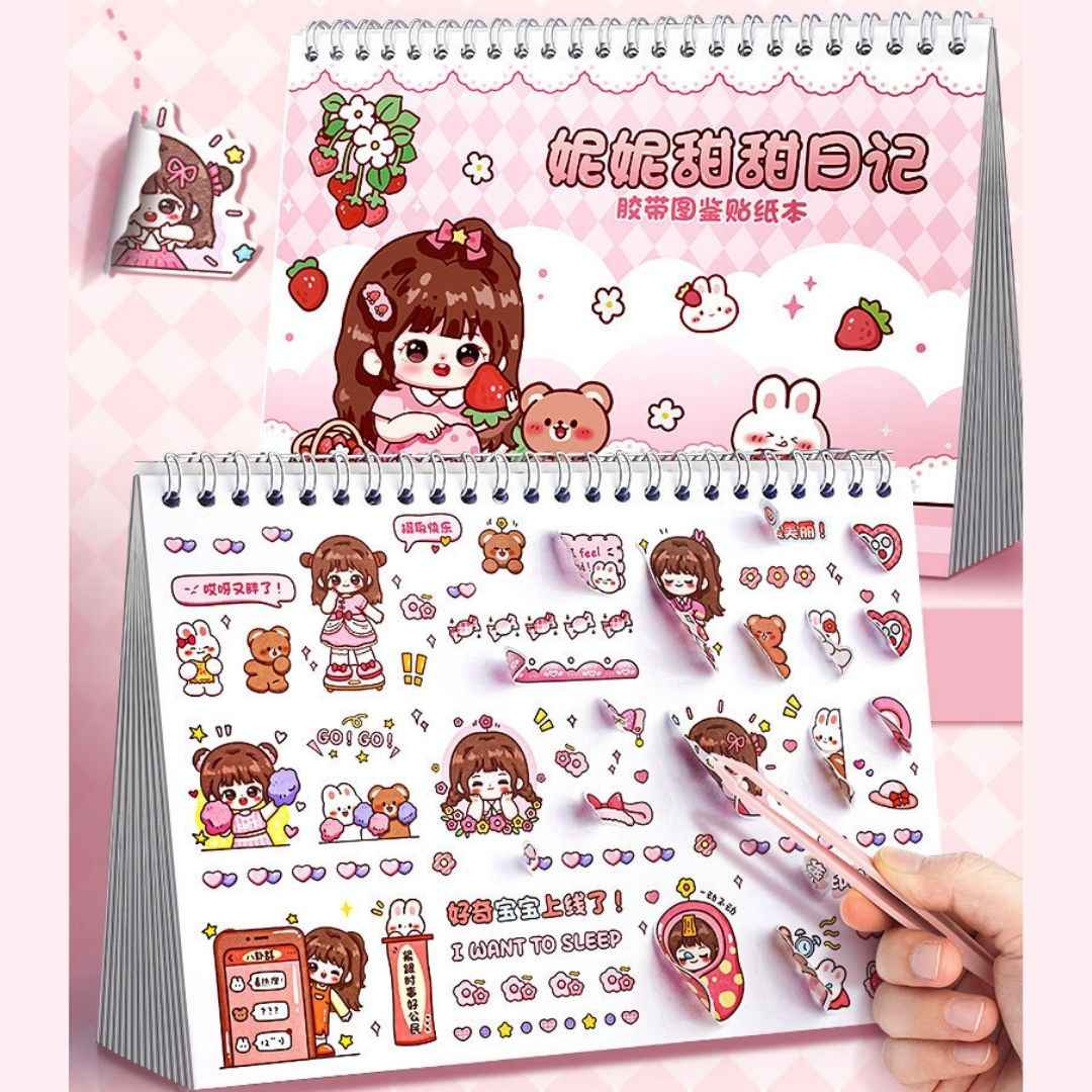 Princess Sticker Book - Activity and Scrapbook Set with Cartoon Girls Stickers for Wall Art, Greeting Cards, Laptop, and Phone Cases (20 Sheets/Over 1000 Stickers)