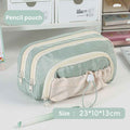 Pencil Case for School - Aesthetic Cute Pen Pencil Pouch for Girls, Boys, Makeup and Office Organization (Green)