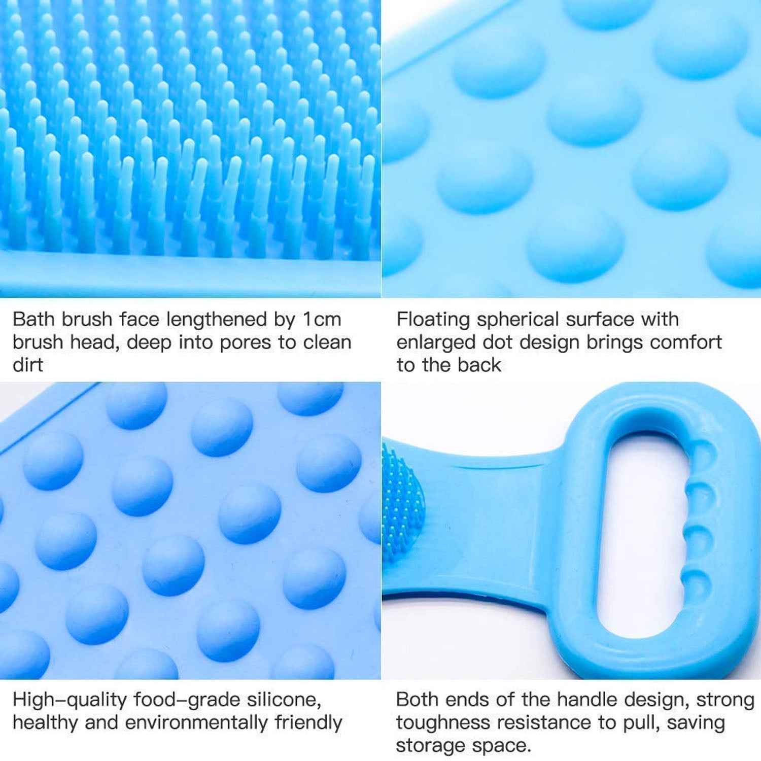 Silicone Body Scrubber Belt for Exfoliating & Cleansing Skin