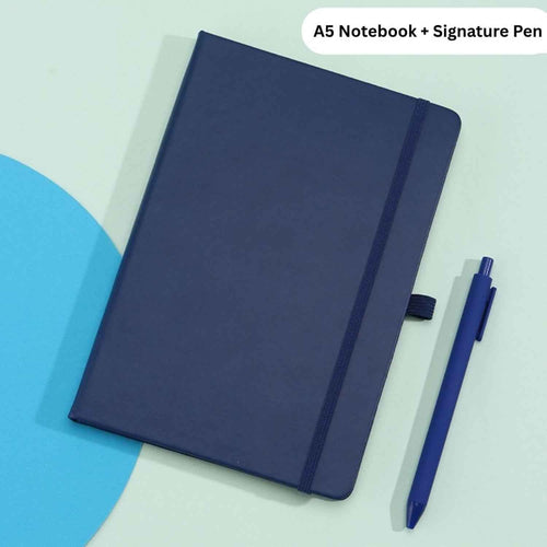 A5 Diary with Pen Set - Premium Hardcover Notebook Journal for Office, School & Personal Use - Portable Daily Planner & Business Diary Gift Set