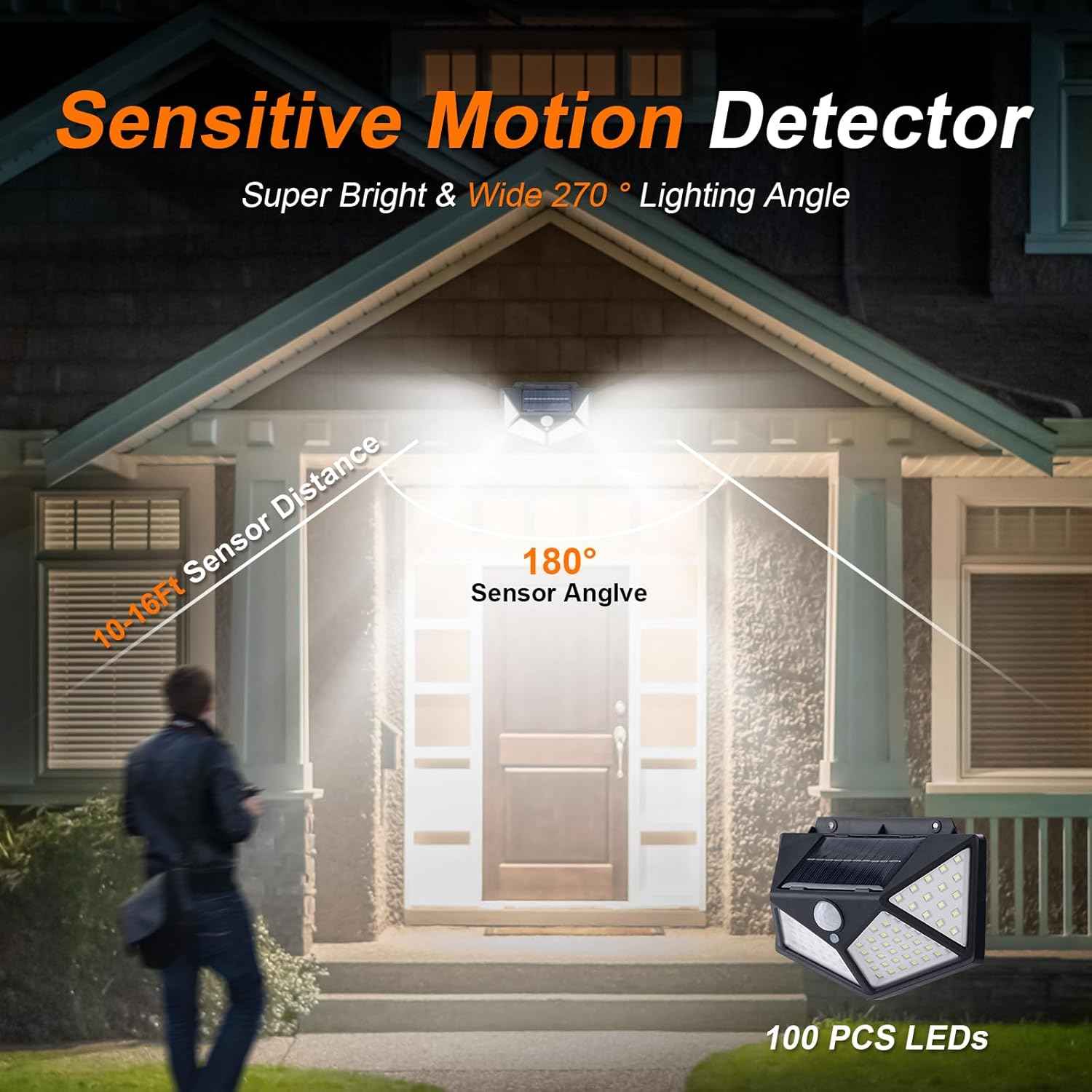 Solar Motion Sensor Light for Enhanced Outdoor Security