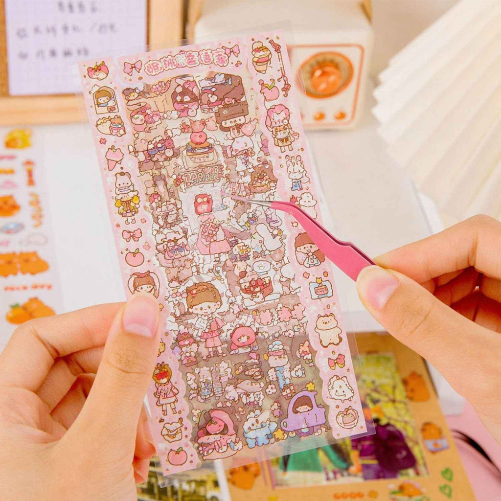 Kawaii Sticker Sheet of 20 Cute Designs for Scrapbooking and Crafting