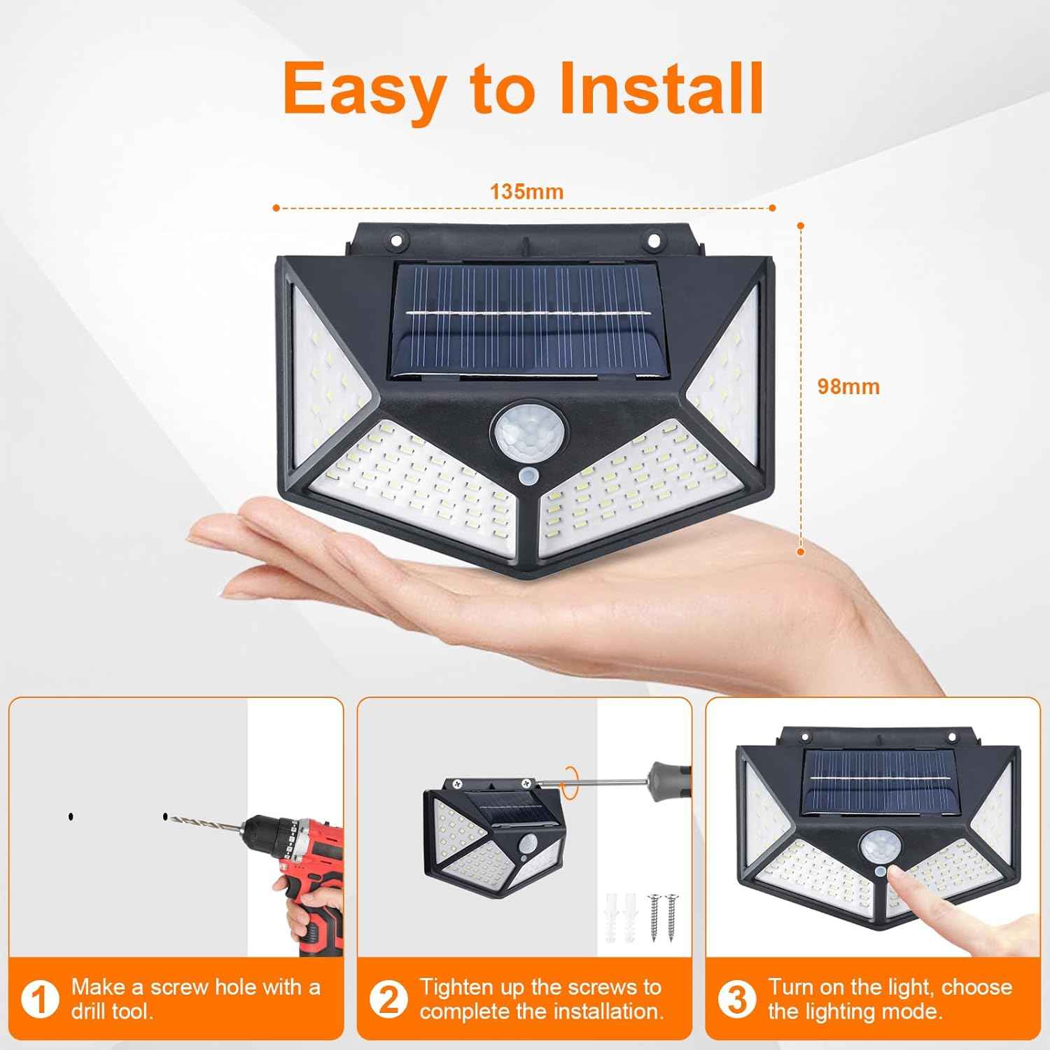 Solar Motion Sensor Light for Enhanced Outdoor Security