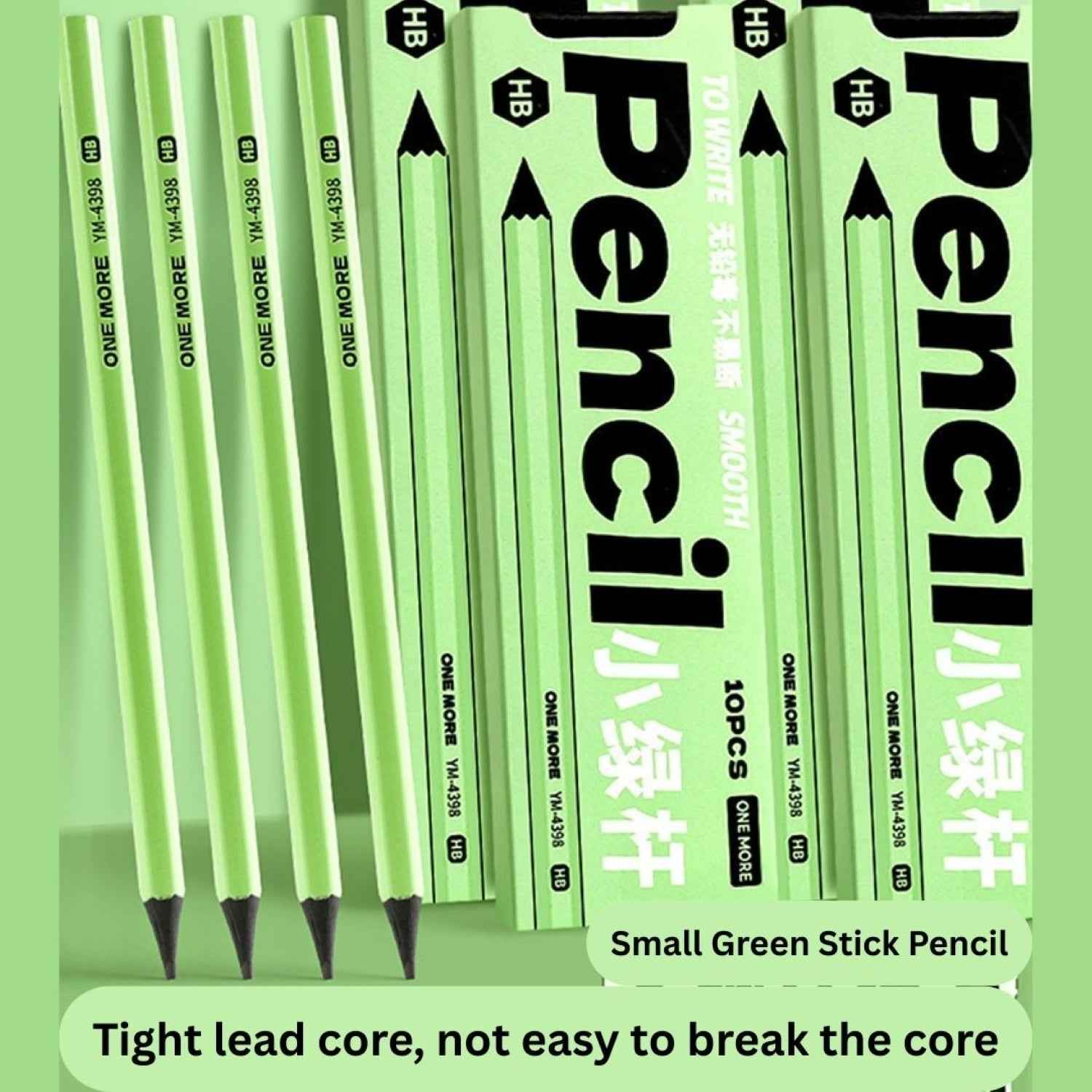 Study Pencil Set of 10 - Soft Wood Pencils for Good Handwriting, Easy Sharpening - Ideal Gift for Artists, Art Lovers, and Students