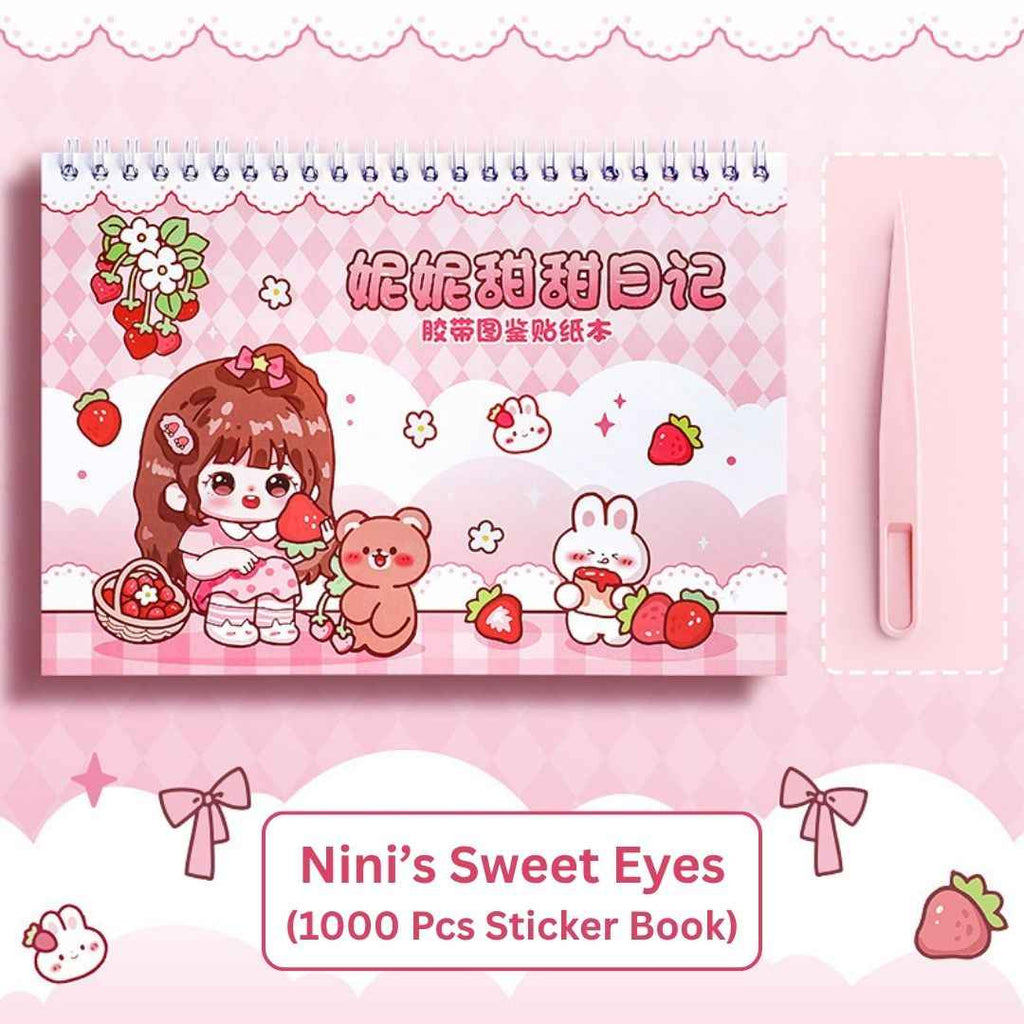 Princess Sticker Book - Activity and Scrapbook Set with Cartoon Girls Stickers for Wall Art, Greeting Cards, Laptop, and Phone Cases (20 Sheets/Over 1000 Stickers)