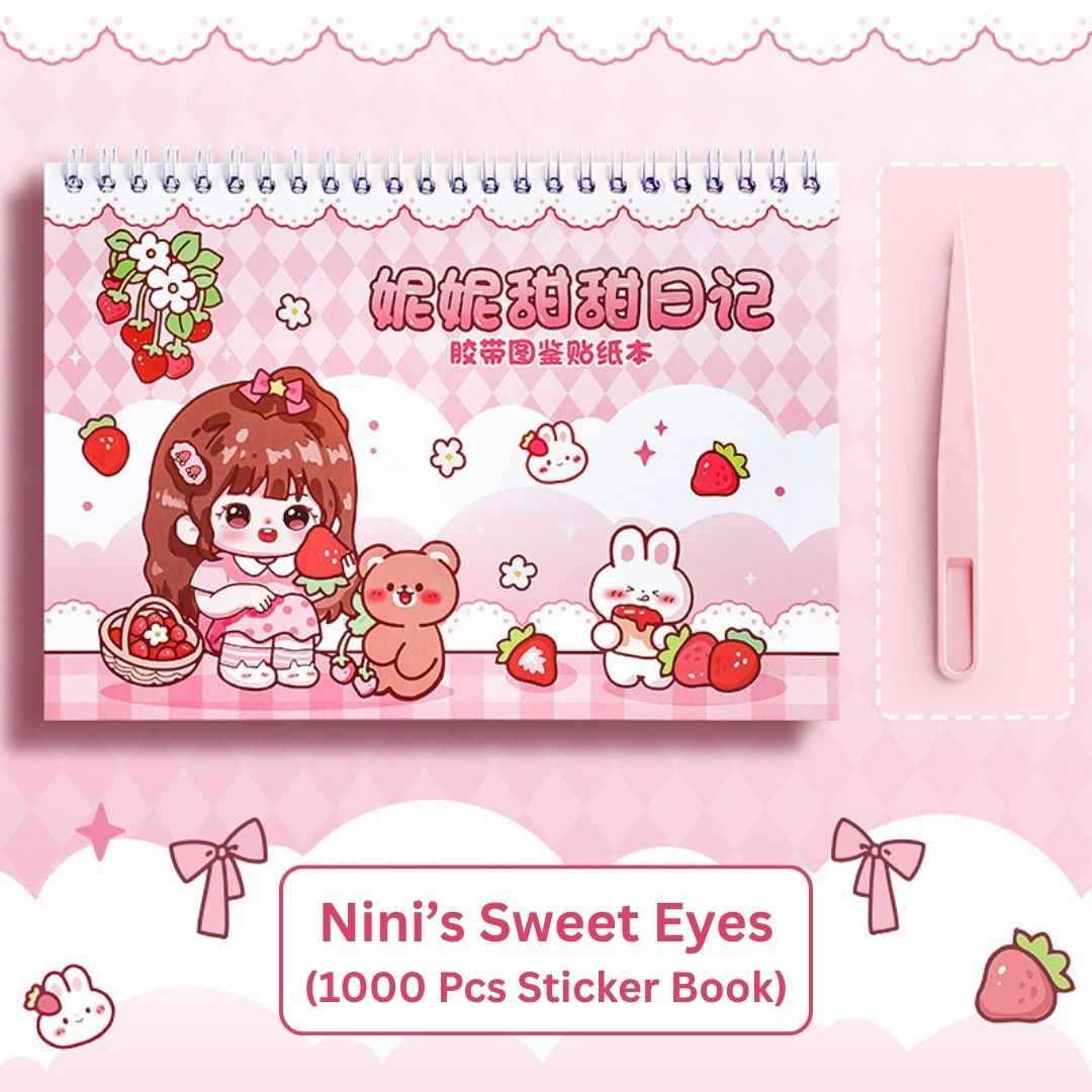 Princess Sticker Book - Activity and Scrapbook Set with Cartoon Girls Stickers for Wall Art, Greeting Cards, Laptop, and Phone Cases (20 Sheets/Over 1000 Stickers)