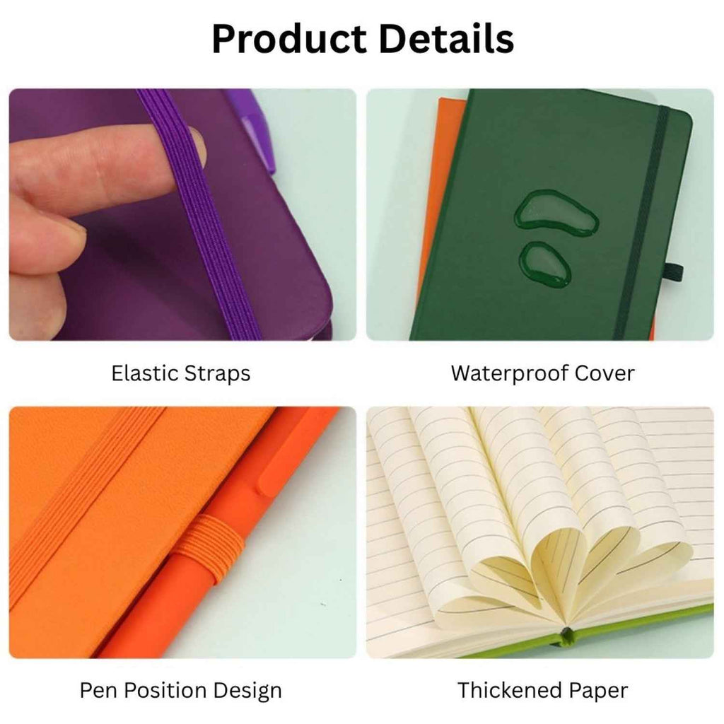 A5 Diary with Pen Set - Premium Hardcover Notebook Journal for Office, School & Personal Use - Portable Daily Planner & Business Diary Gift Set