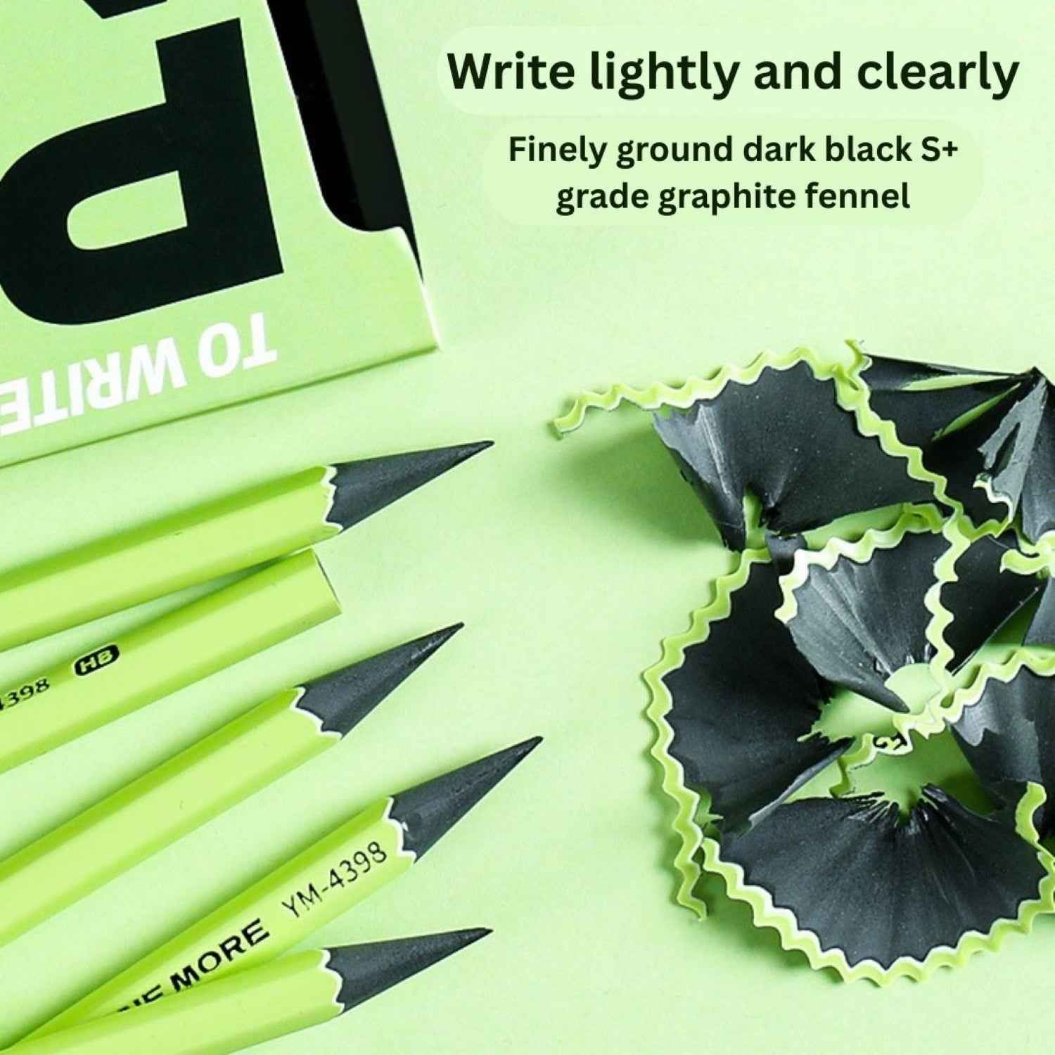 Study Pencil Set of 10 - Soft Wood Pencils for Good Handwriting, Easy Sharpening - Ideal Gift for Artists, Art Lovers, and Students