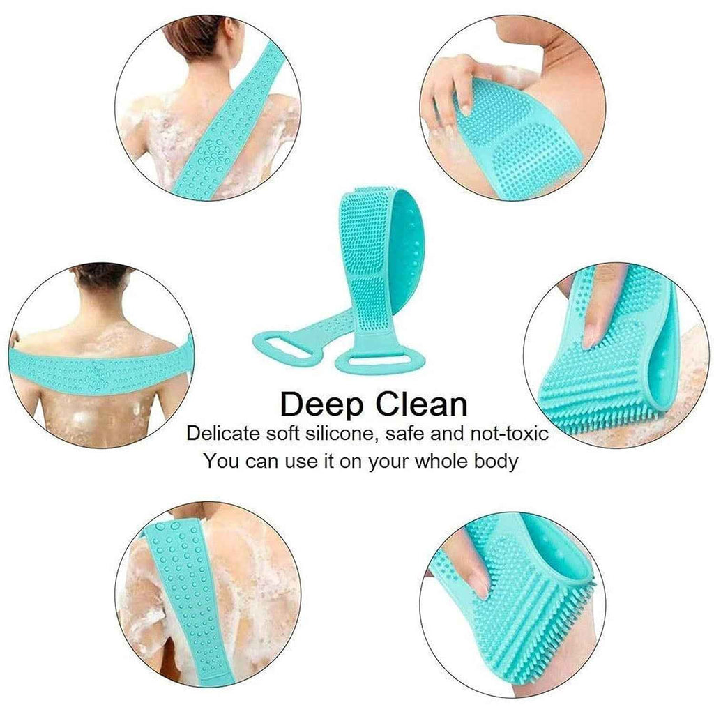 Silicone Body Scrubber Belt for Exfoliating & Cleansing Skin