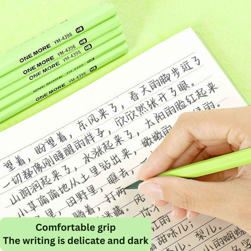 Study Pencil Set of 10 - Soft Wood Pencils for Good Handwriting, Easy Sharpening - Ideal Gift for Artists, Art Lovers, and Students