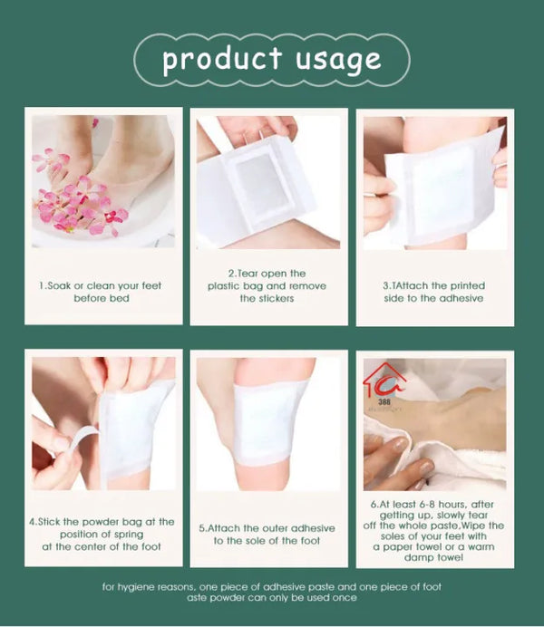 100% Herbal & Gentle Ingredient Detox Foot Pads (BUY 10 GET 30 FREE )