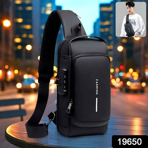 Anti-Theft Crossbody Sling Bag with USB Charging Port