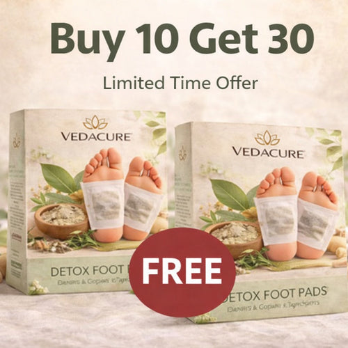 Vedacure 100% Authentic Herbal & Gentle Ingredient Detox Foot Pads (BUY 20 GET 20 FREE Pack of 30)@599